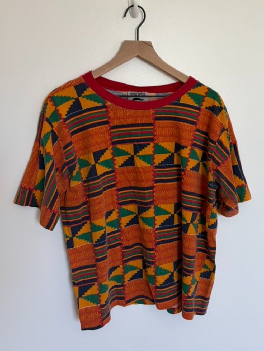 Vintage Kente Print Graphic Tee